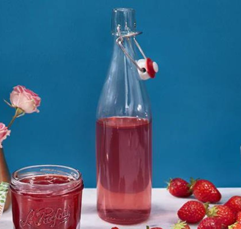 Glasflaska med patentkork 1 liter