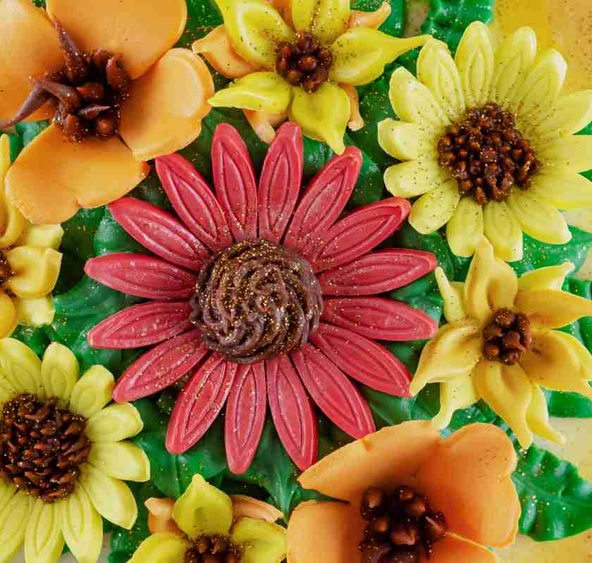 Dekoration med sockerblommor