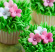 Utstickare småblommor 4st Cupcake dekorerad med blommor i sugarpaste