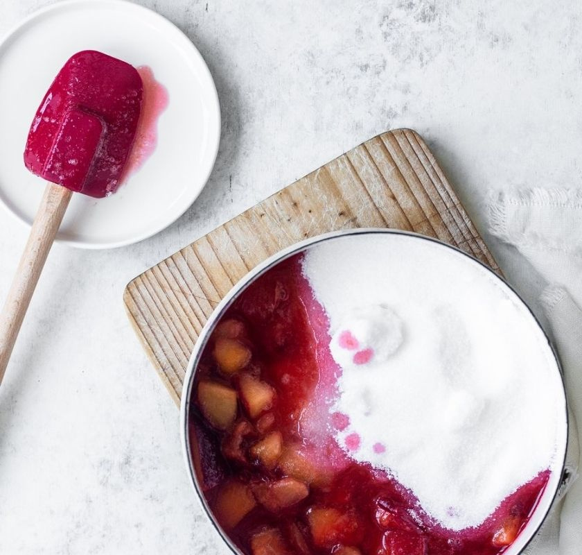 Syltkokning med skedformad slick