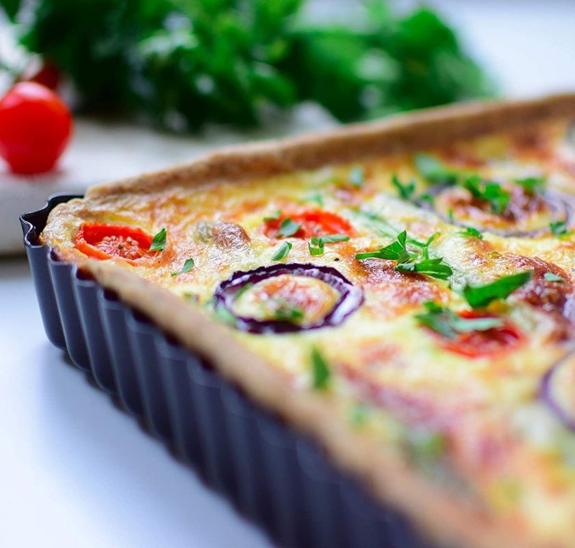 H�rn av pajform med l�s botten rektangul�r  med matig paj