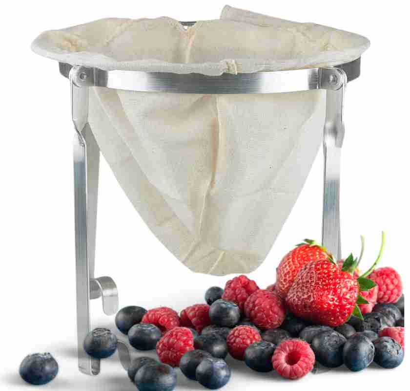 Saftsil i aluminium med silduk och b�r