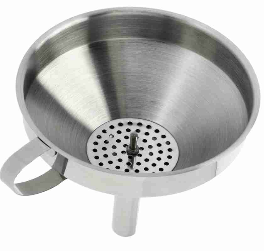 Funktion Tratt i rostfrittst�l med sil p� FreakyKitcken