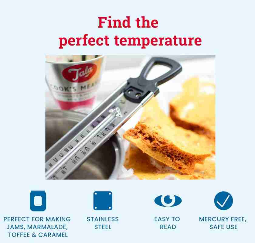 Sylttermometer, frityrtermometer & konfekttermometer till 220�C Tala