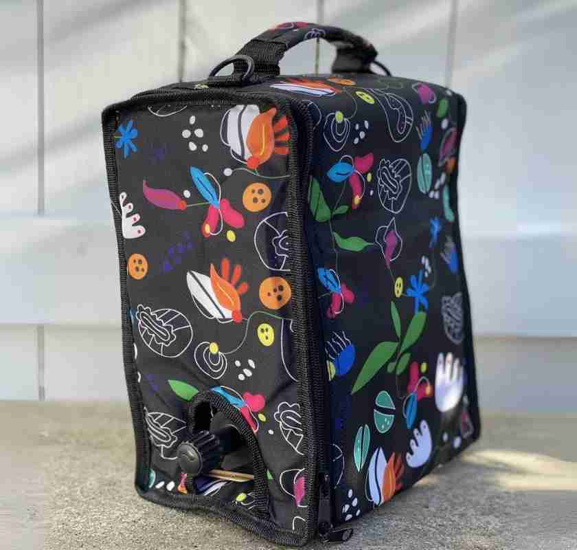 Kylv�ska f�r boxvin multicolor, m�nstrad p� svart botten BiB Seafood