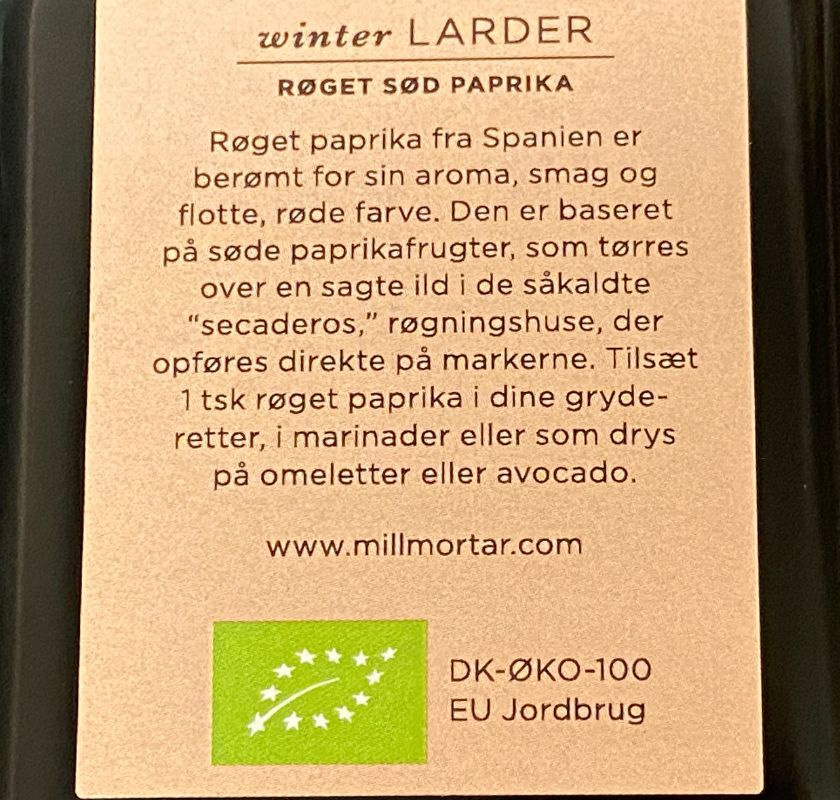 R�kt paprika s�t eko Mill & Mortar