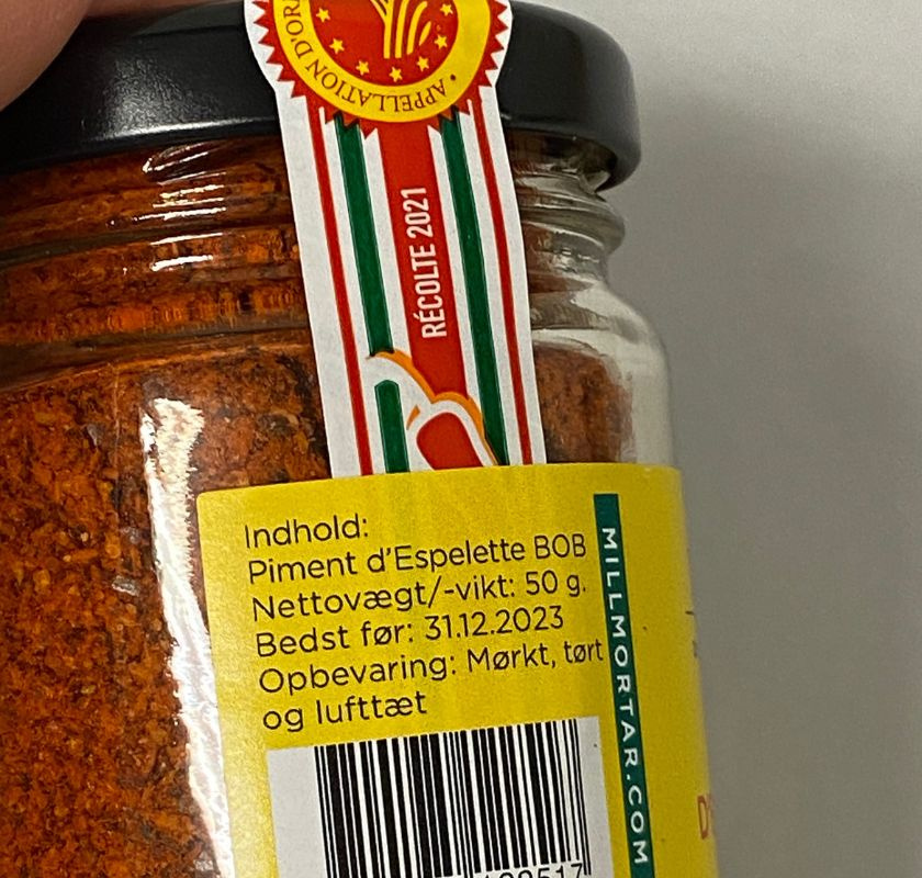 Espelettepeppar A.O.C Mill & Mortar