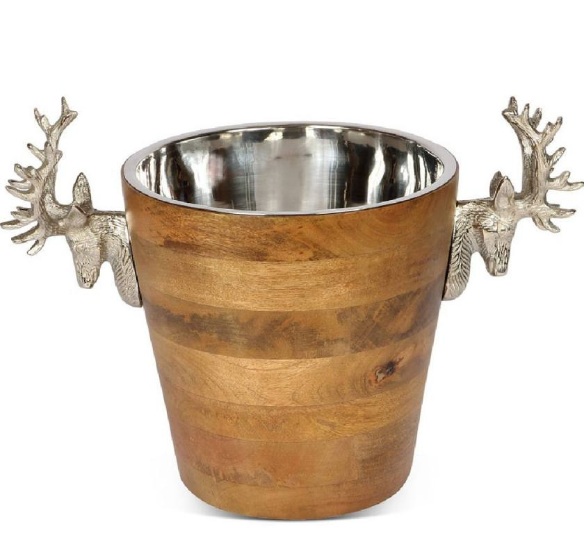 Huntsmen Stag Head Wooden Wine Cooler p� FreakyKitchen