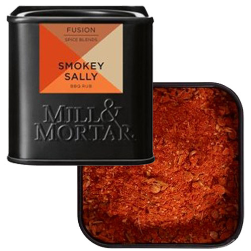 Kryddor & salt med r�ksmak i presentask Mill & Mortar