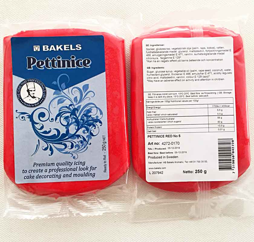 r�d pettinice sugar paste