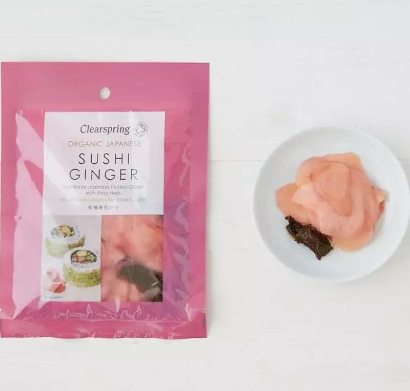 ushi-ingef�ra ekologisk Gari i f�rpackning och i sk�l