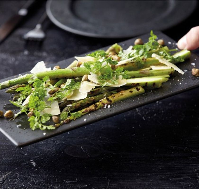 Tallrik rektangul�r i stengods