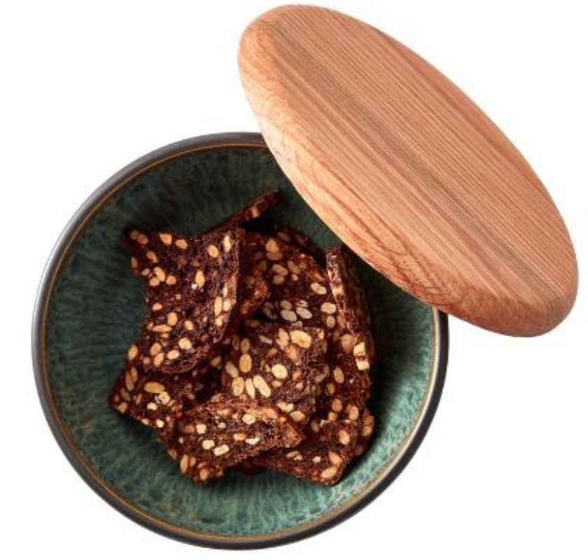 Sk�lset 3 delar svart stengods med gr�n glasyr UTG�TT