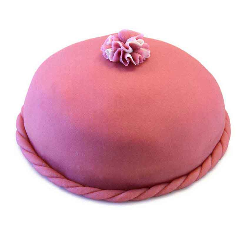 Marsipan rosa p� t�rta