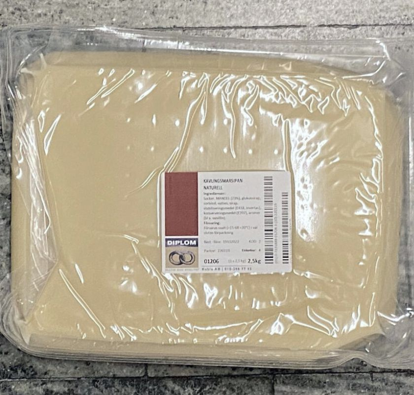 Vit marsipan 2,5 kg i vakuumpack