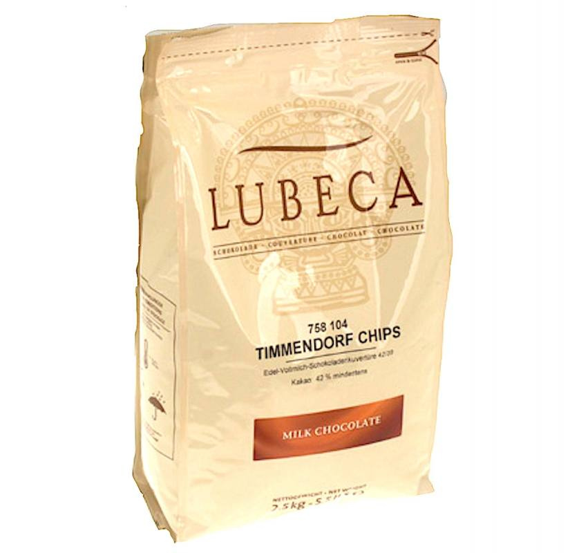 Ljus couvertyrchoklad 42% Timmendorf premium mj�lkchoklad Lubeca 2,5 kg