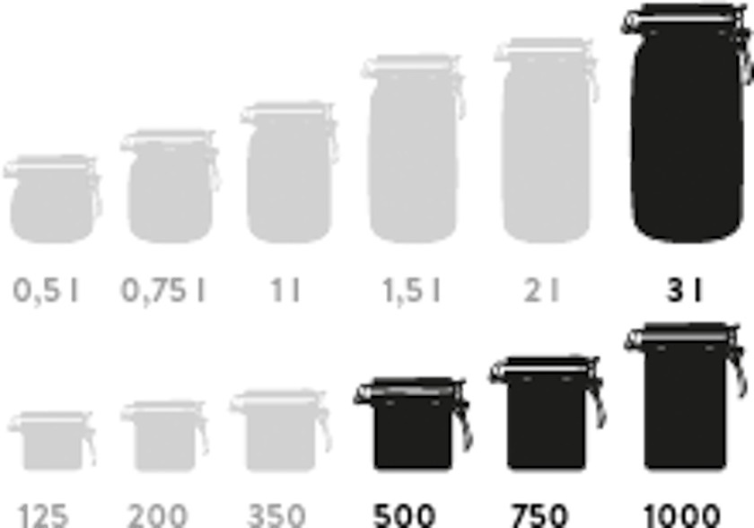 Konserveringsglas med t�tningsring 100mm