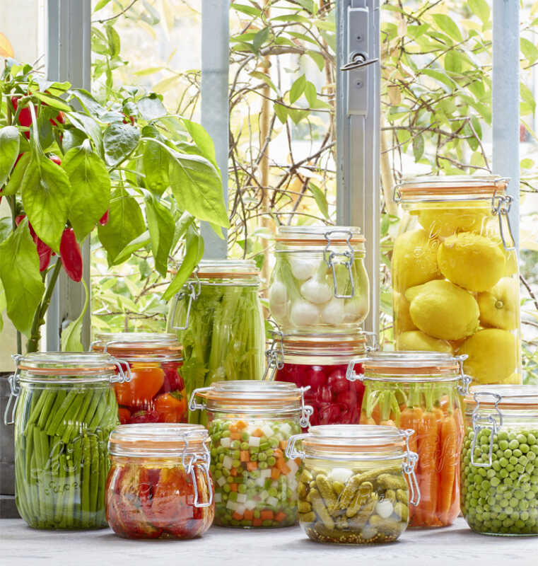 Konserveringsburk med sn�pplock 1 liter 6-pack UTG�TT