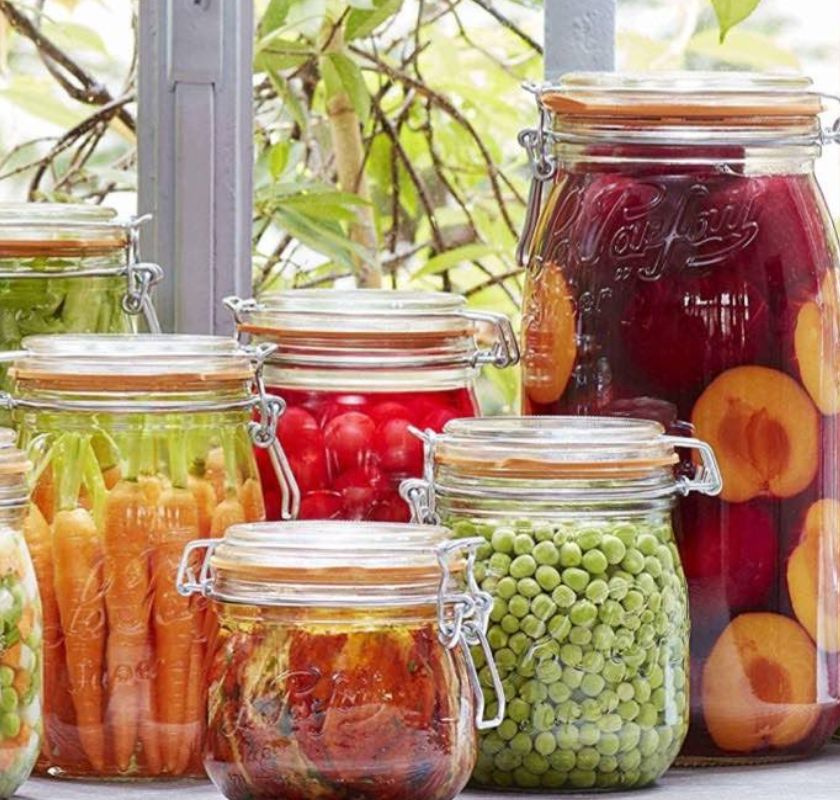 Konserveringsburk med sn�pplock 1 liter 6-pack UTG�TT