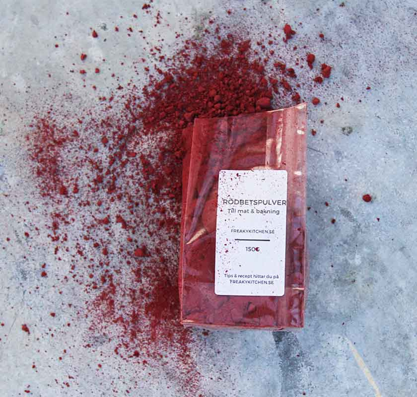 R�dbetspulver till f�rg och smak