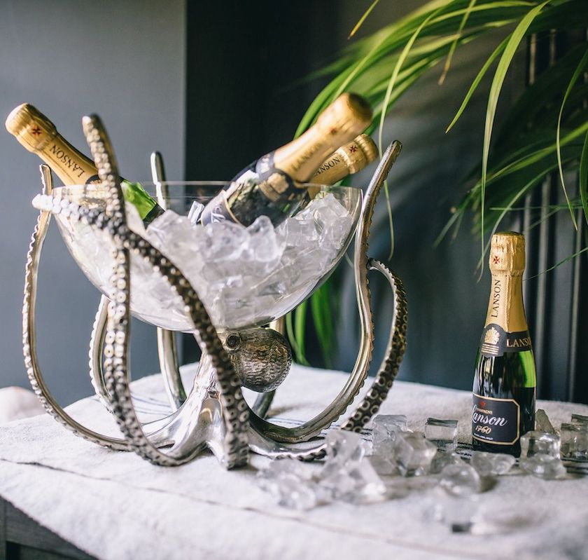 Vinkylare bl�ckfisk glas