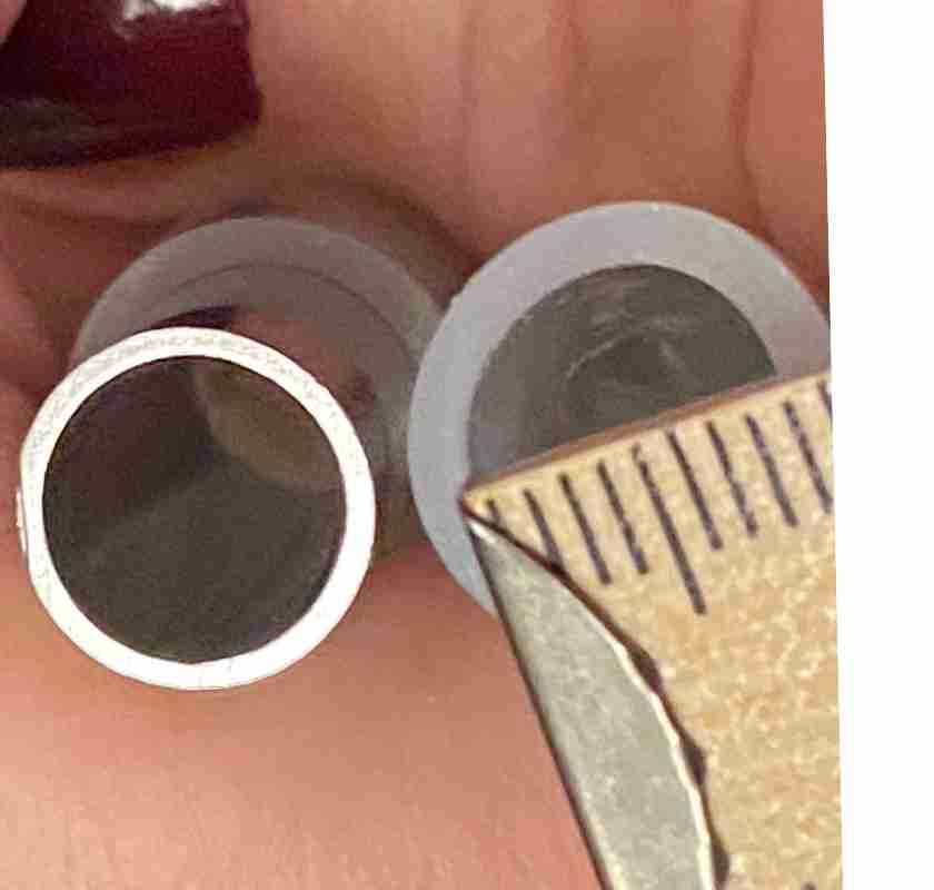 Extra slang och kl�mma till saftkokare tumstock m�ter diameter p�  tappen & slangen