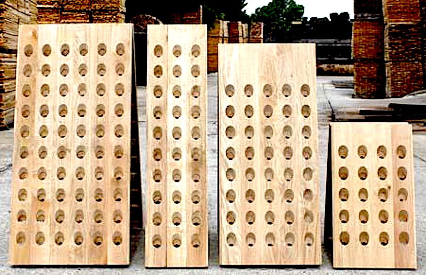 Champagnest�ll i ek Pupitre f�r 120 flaskor natur