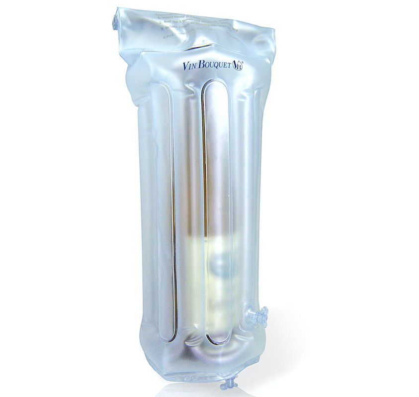 Skydd till vinflaskan uppbl�sbart