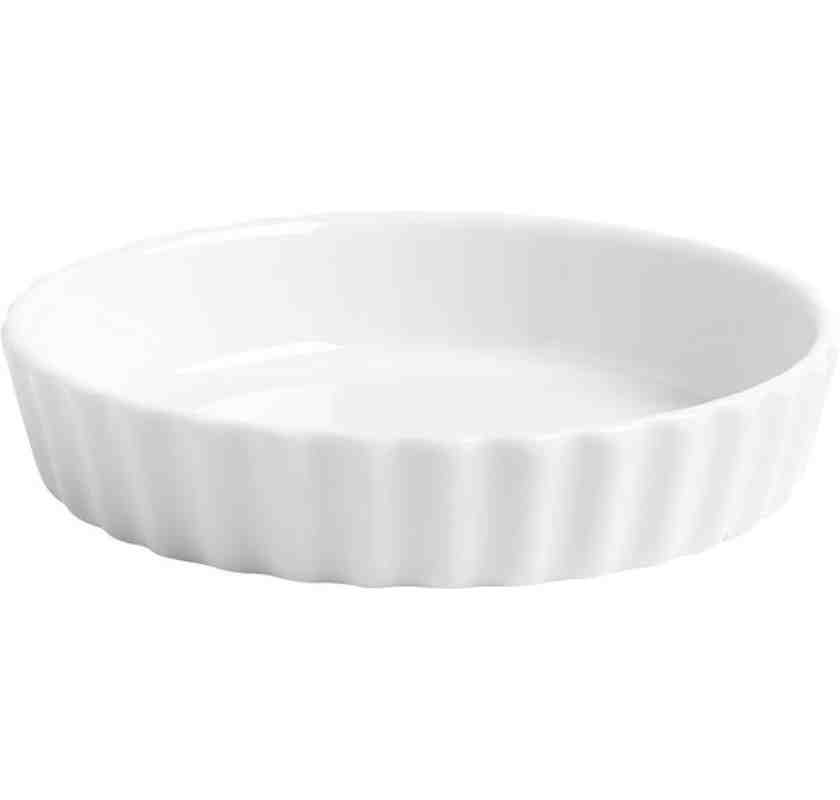portionsform en pajform liten vitt porslin 11cm