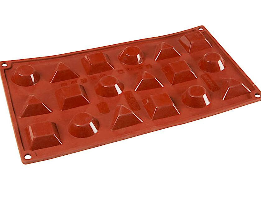 SILIKONFORM BAKFORM GN1/3 MIX RUND TREKANT FYRKANT 8ml (18x 40x36x12mm) Silikong