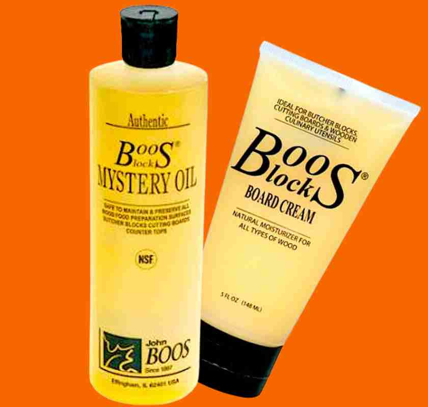 Boos Block Mystery Oil & Board Cream set mot orange