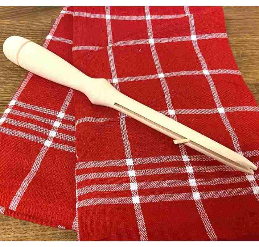 Rullr�nsformare i tr� p� r�d handduk