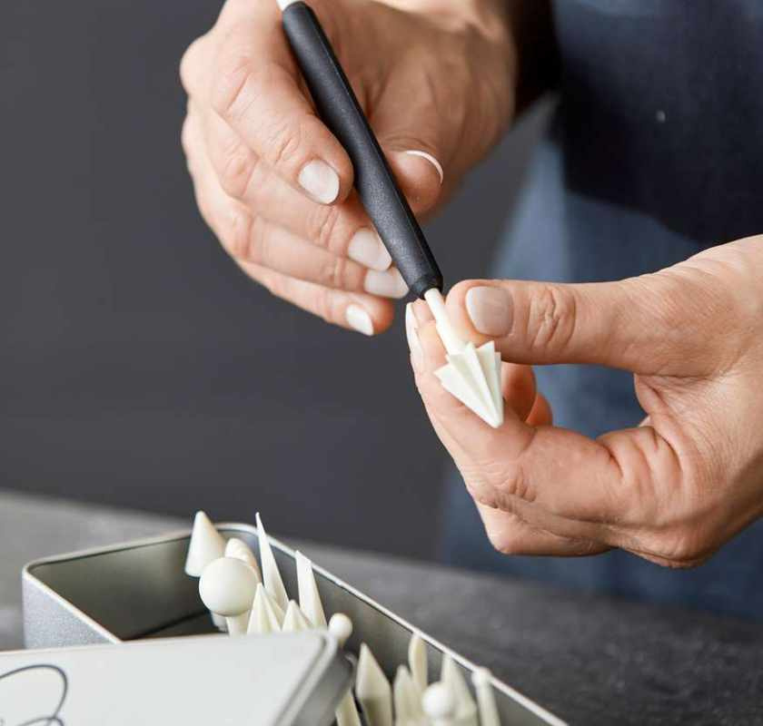 Utbytbara formare f�sts p� skaftet