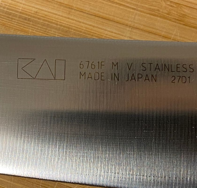 Fil�kniv flexibel KAI Wasabi black 18 cm, detalj