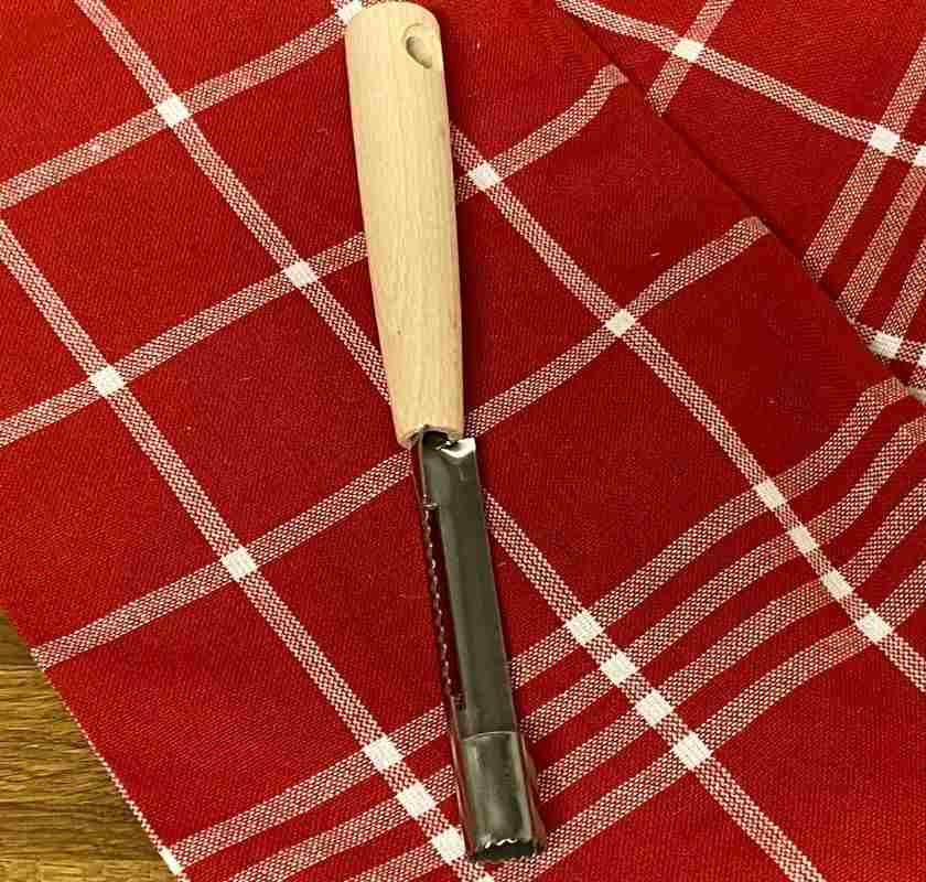 �ppelurk�rnare  i rostfrittst�l med tr�handtag