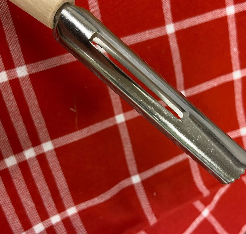 �ppelurk�rnare  i rostfrittst�l med tr�handtag