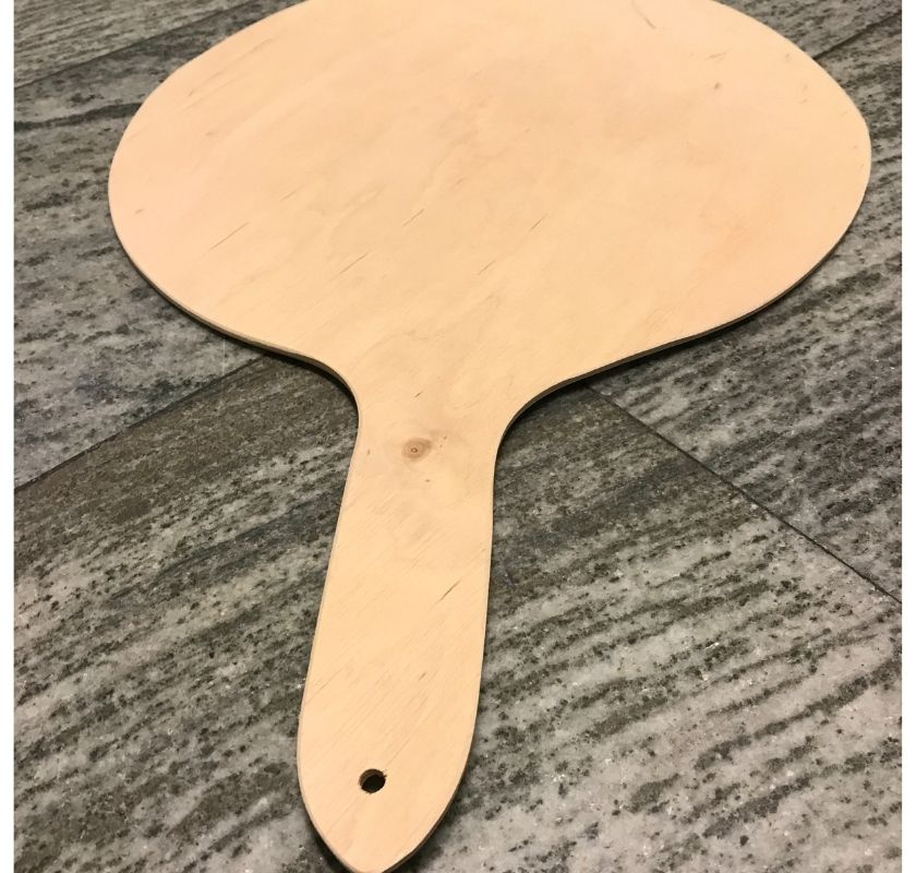 Br�dspade eller pizzaspade rund i tr�