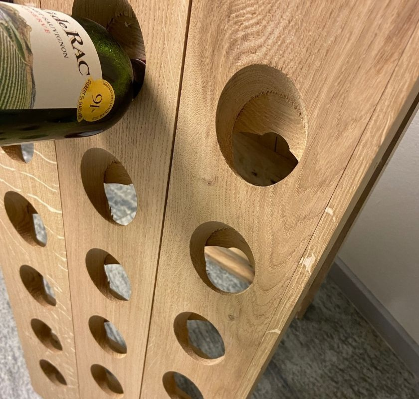 Champagnest�ll i ek Pupitre f�r 36 flaskor natur