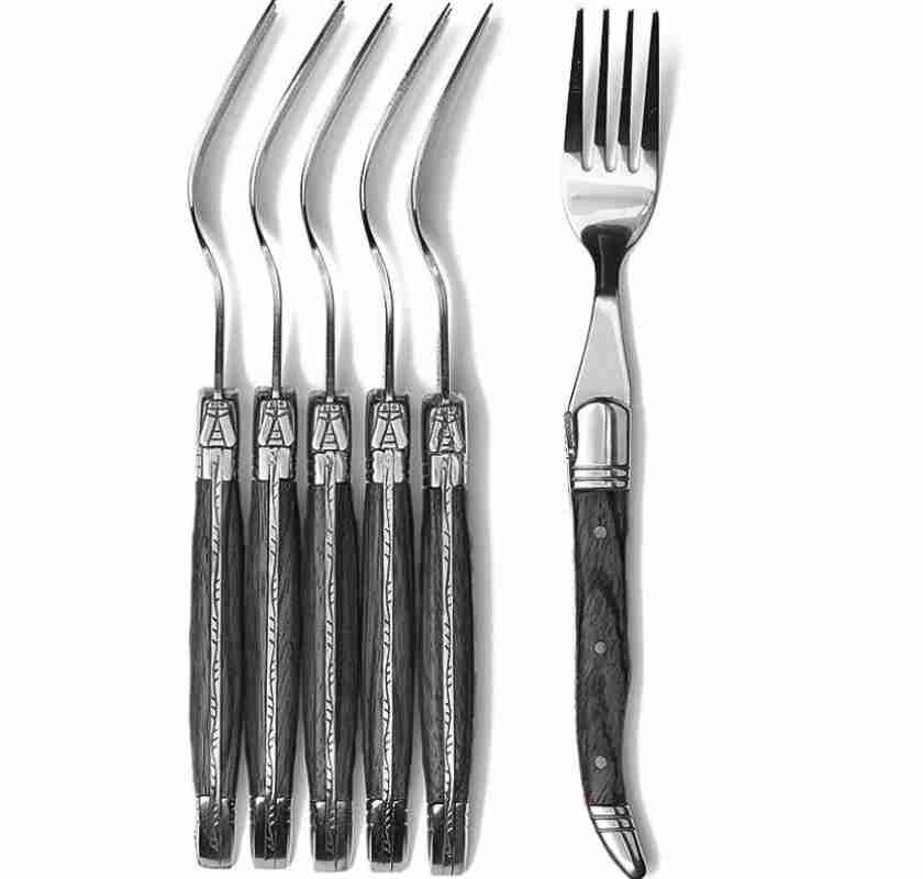 Gafflar med svarta handtag Laguiole 6st