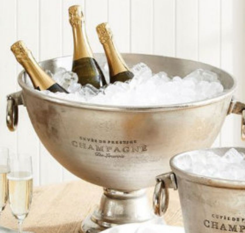 Vinkylare i vintagelook rund med ringar som handtag