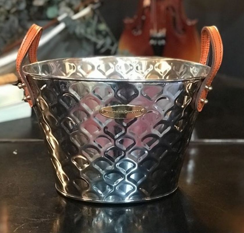 Champagnekylare med l�derhandtag