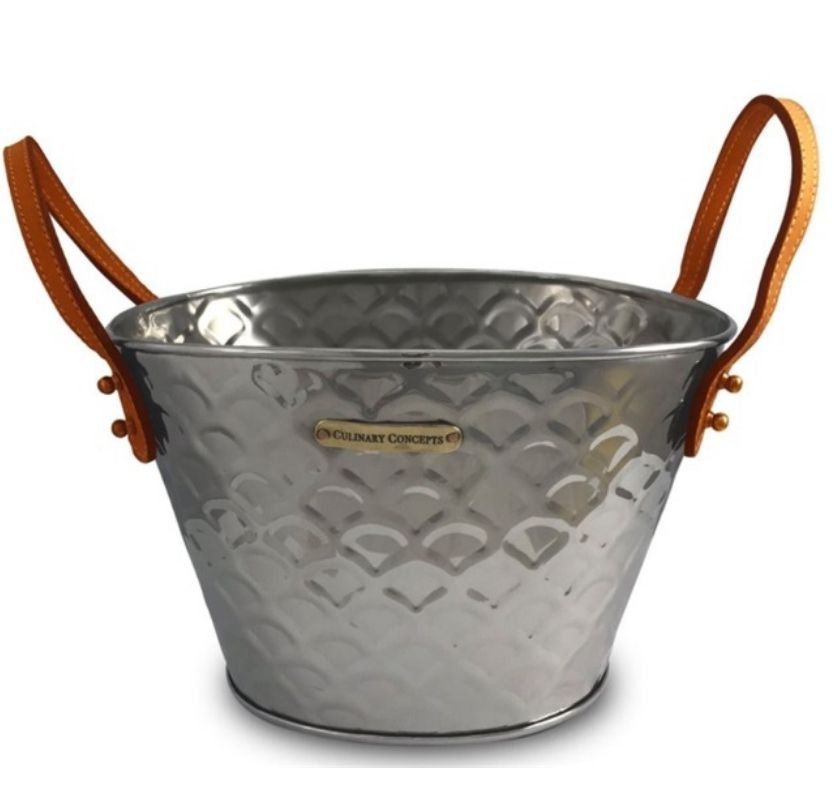 Champagnekylare med l�derhandtag