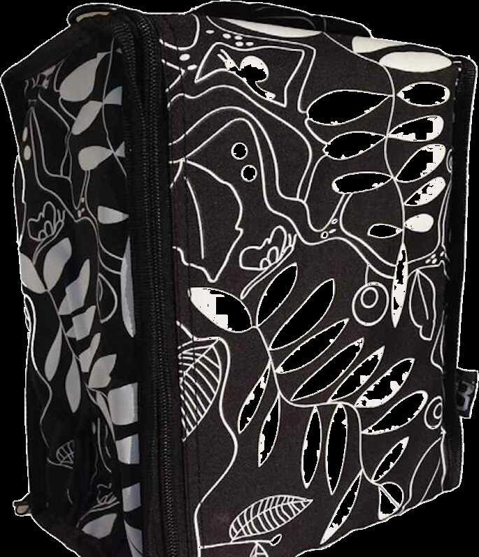 Kylv�ska f�r boxvin svart-vit-m�nstrad med 2st kylklampar UTG�TT