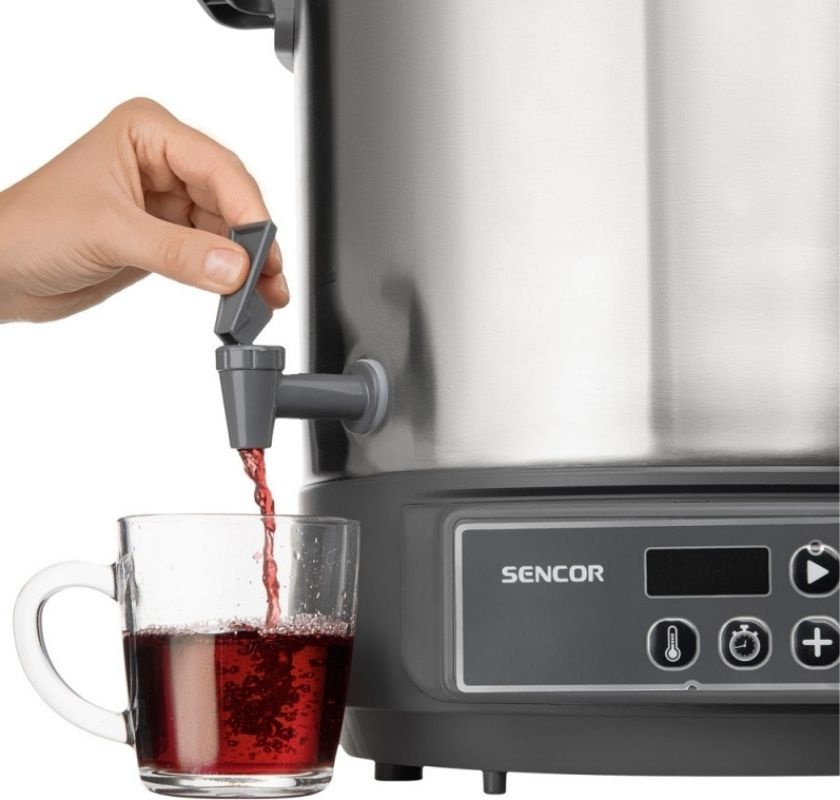 V�rm drycker i konserveringsapparaten. Tappkran f�r tappning  av dryck.