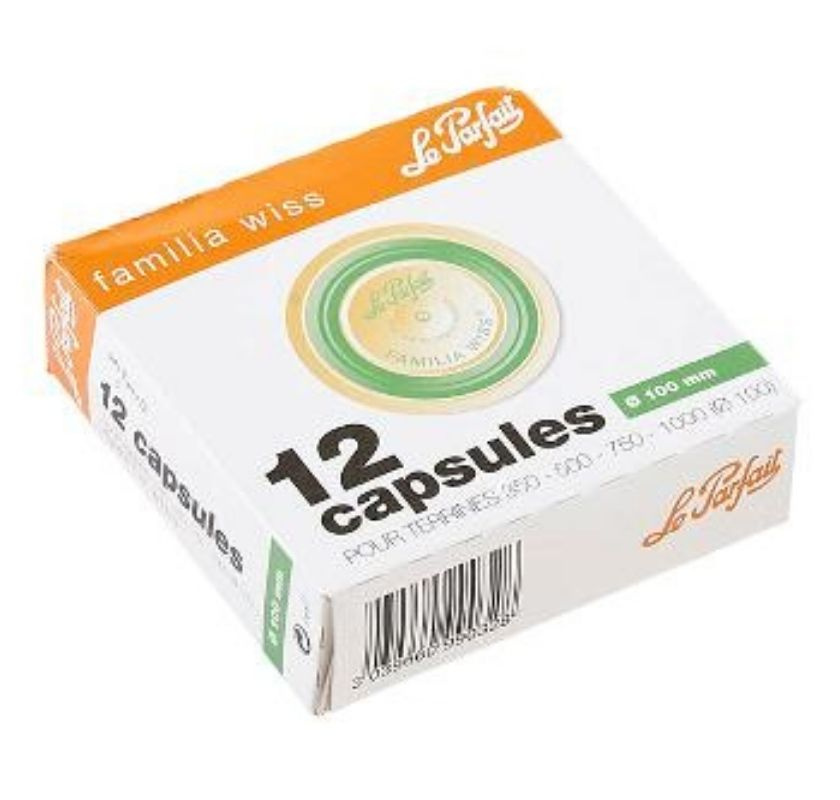 12 kapsellock av metall f�r glasburkar 