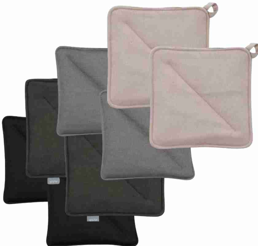 Grytlappar par i tyg flera f�rger