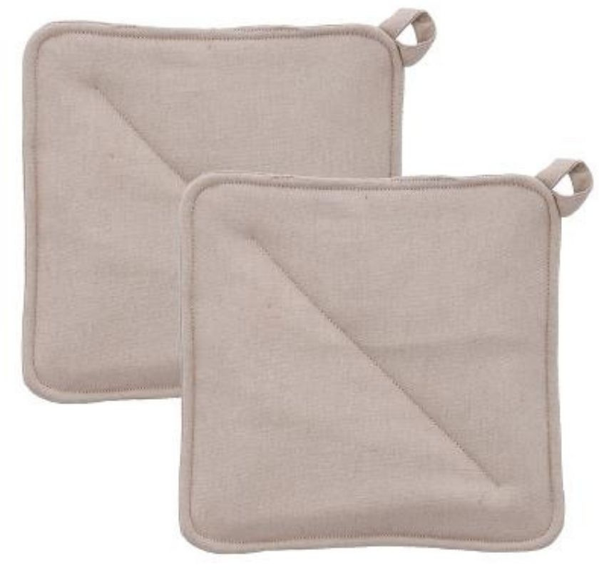 Grytlappar 20 x 20 cm 2 st natur