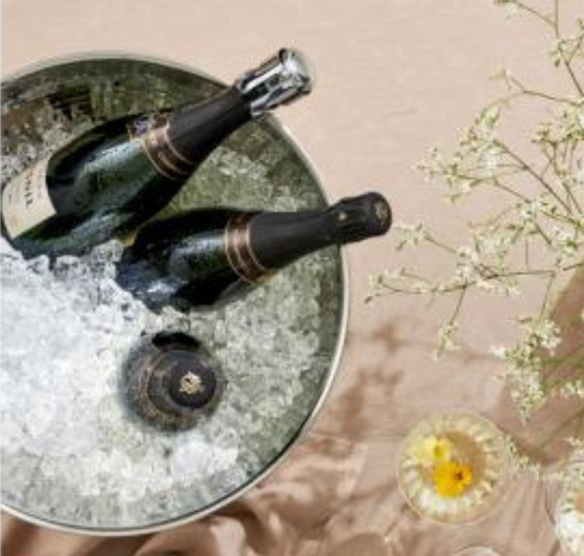 Champagnekylare hamrad blank