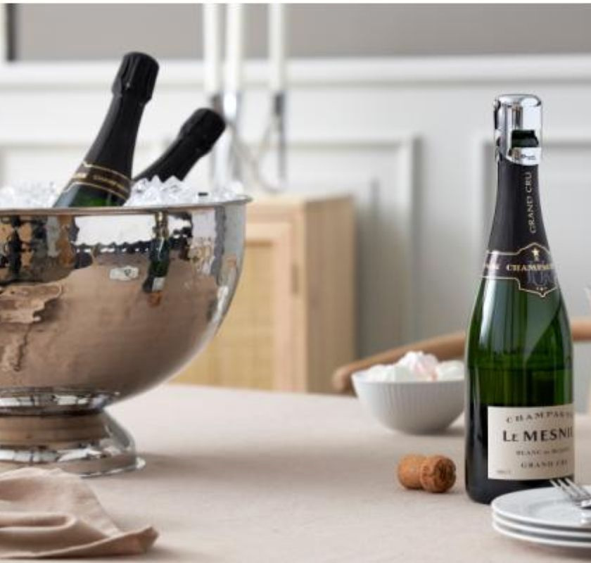 Champagnekylare hamrad blank