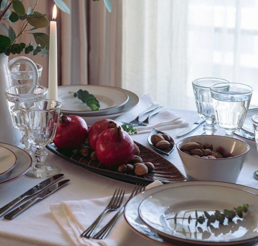 Dukning med blad costa nova riviera